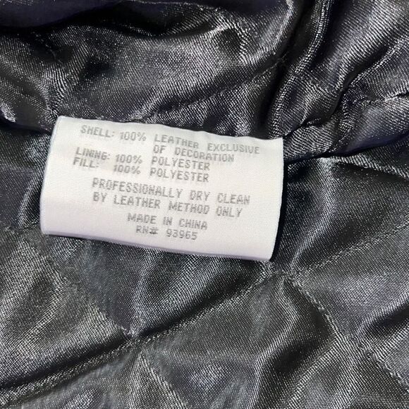 NASCAR Nextel Black Leather Bomber Jacket Coat Vintage RARE Embroidered sz Large - Picture 8 of 8